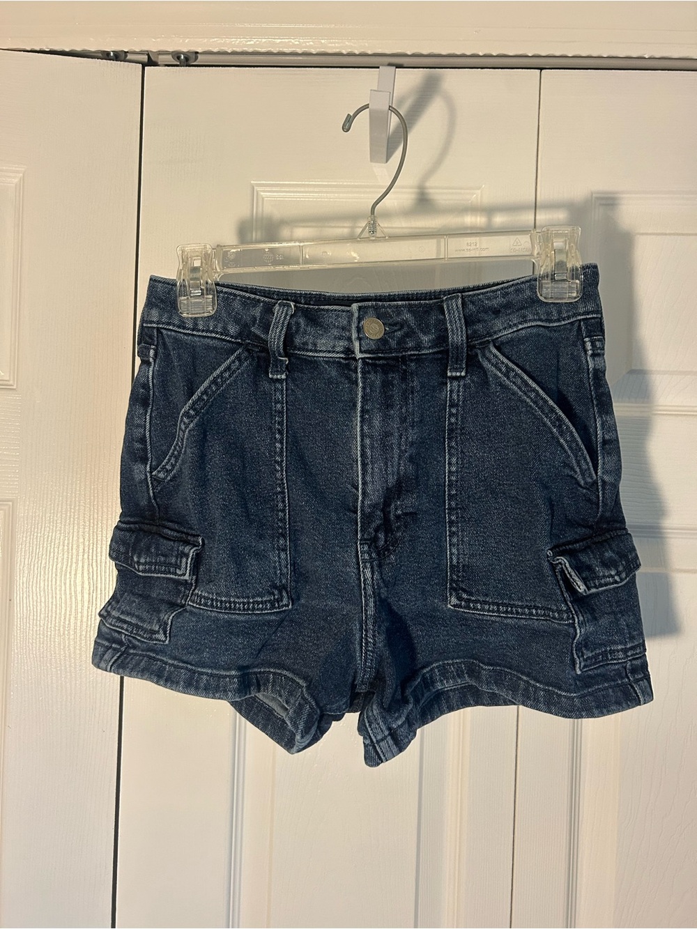 Hollister Dark Blue Denim Cargo Shorts